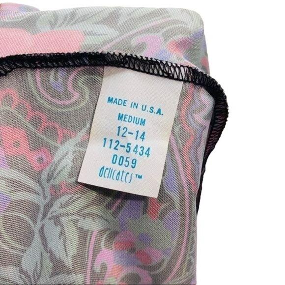 Vintage Delicates Nightgown Long Sleep Dress Medium Rich Floral - Picture 5 of 7